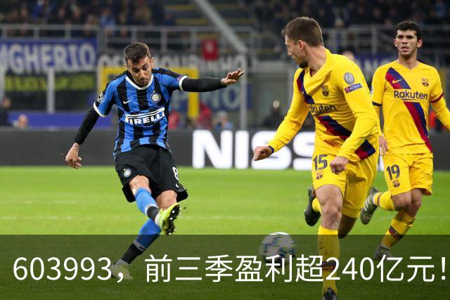 603993，前三季盈利超240亿元！已超去年全年！